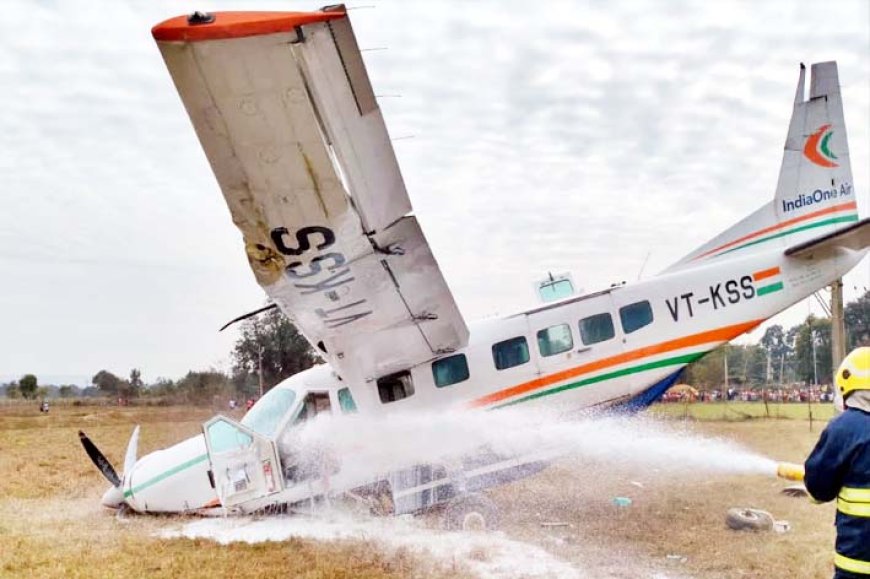 टेकऑफ/लैंडिंग के दौरान हादसा, निजी प्लेन क्रैश-6 घायल