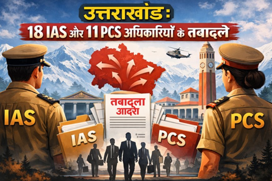 उत्तराखंड: 18 IAS और 11 PCS अधिकारियों के तबादले, देखें पूरी सूची
