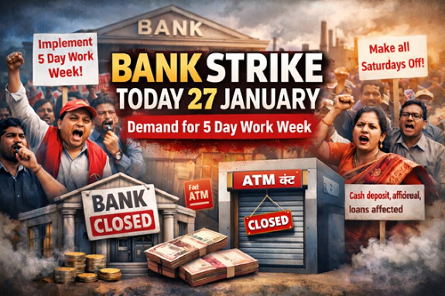 बैंकों की राष्ट्रव्यापी हड़ताल कल, 8 लाख से अधिक बैंककर्मी रहेंगे कार्य विरत