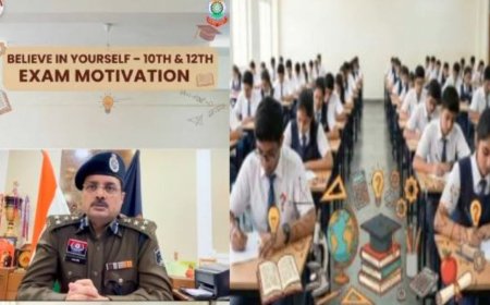 IPS Rajnesh Singh Motiveted Board Exam Students : एसएसपी रजनेश सिंह ने बोर्ड परीक्षार्थियों में भरा आत्मविश्वास, कहा- शांत मन से करें नियमित अभ्यास, व्यावसायिक प्रतिष्ठानों से भी की अपील