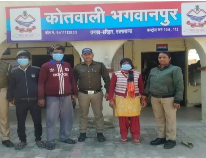 भगवानपुर में महंत की हत्या का रहस्य उजागर, दंपति हुए गिरफ्तार