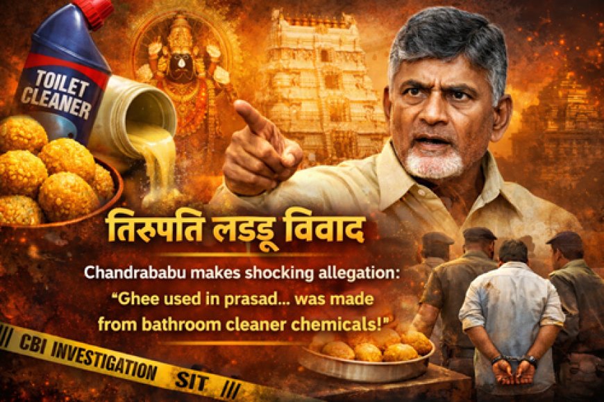 तिरुपति लड्डू, सनसनीखेज आरोप— प्रसाद में इस्तेमाल घी में बाथरूम क्लीनर!