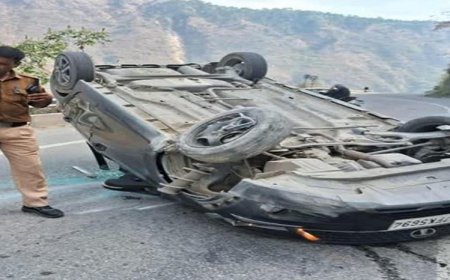 बदरीनाथ हाईवे पर अनियंत्रित होकर सड़क पर पलटी कार, चालक गंभीर घायल