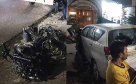 तेज रफ्तार कार ने मचाया तांडव, कई वाहनों को टक्कर, चालक हिरासत में