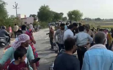 ट्रैक्टर-ट्राॅली ने बाइक सवार को कुचला, 2 हिस्सों में बंटा युवक का शरीर