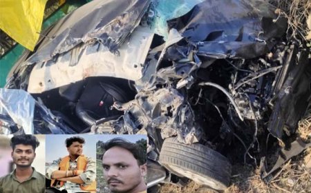 भीषण सड़क दुर्घटना में कार के उड़े परखच्चे, 3 लोगों ने गंवाई जान
