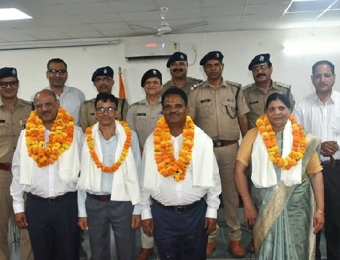 हल्द्वानी में पुलिस के चार वरिष्ठ अधिकारियों को भावपूर्ण विदाई