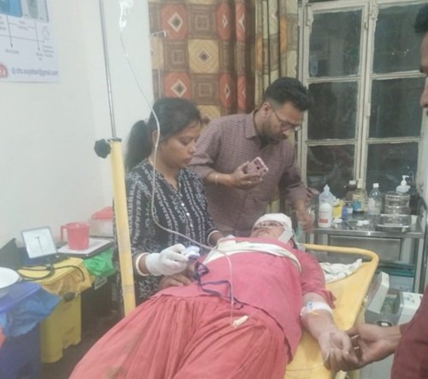 हृदयविदारक हादसा: महिला छत से गिरकर कोसी नदी में गिरी, हालत गंभीर