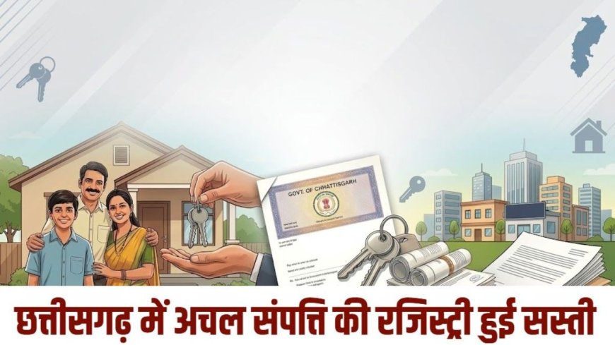 छत्तीसगढ़ सरकार की नई नीति: अचल संपत्ति रजिस्ट्री में मिली बड़ी राहत, 0.60% उपकर समाप्त