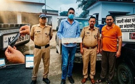 नैनीताल में पुलिस ने पकड़ी फर्जी नंबर प्लेट वाली थार, ऑपरेशन प्रहार की सफल कार्रवाई