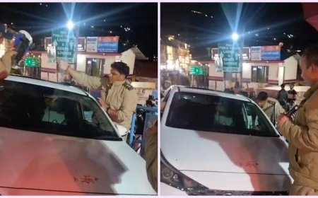 मसूरी में फर्जी वीआईपी कल्चर पर पुलिस की कड़ी कार्रवाई, लग्जरी कार को किया सीज