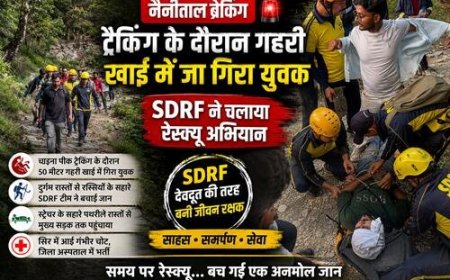 नैनीताल में ट्रैकिंग के दौरान युवक की गहरी खाई में गिरने की हैरान करने वाली घटना