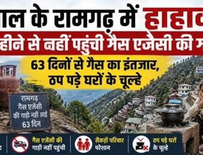 रामगढ़ में गैस संकट: 2 माह से गैस एजेंसी की गाड़ी का न आना