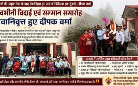 राजस्व निरीक्षक दीपक वर्मा का 33 वर्षों का सफर: सेवाकाल के बाद भव्य विदाई