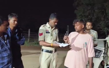 बेमेतरा: कट्टा दिखाकर बाजार में दहशत फैलाने वाले युवक को पुलिस ने गिरफ्तार किया