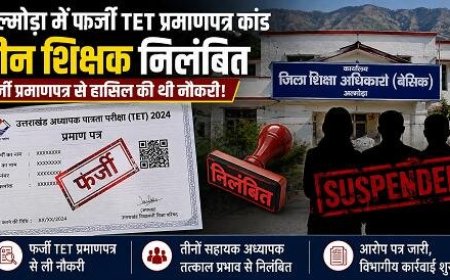 अल्मोड़ा में फर्जी TET प्रमाणपत्रों के मामले में तीन शिक्षकों का निलंबन!