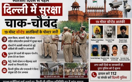 दिल्ली में स्वतंत्रता दिवस से पहले सुरक्षा बढ़ाई गई, 19 मोस्ट वॉन्टेड आतंकियों के पोस्टर किए गए जारी