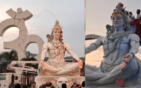 हरिद्वार में 21 फीट ऊंची भगवान शिव की भव्य प्रतिमा, ओम पुल के पास धार्मिक आस्था का नया प्रतीक