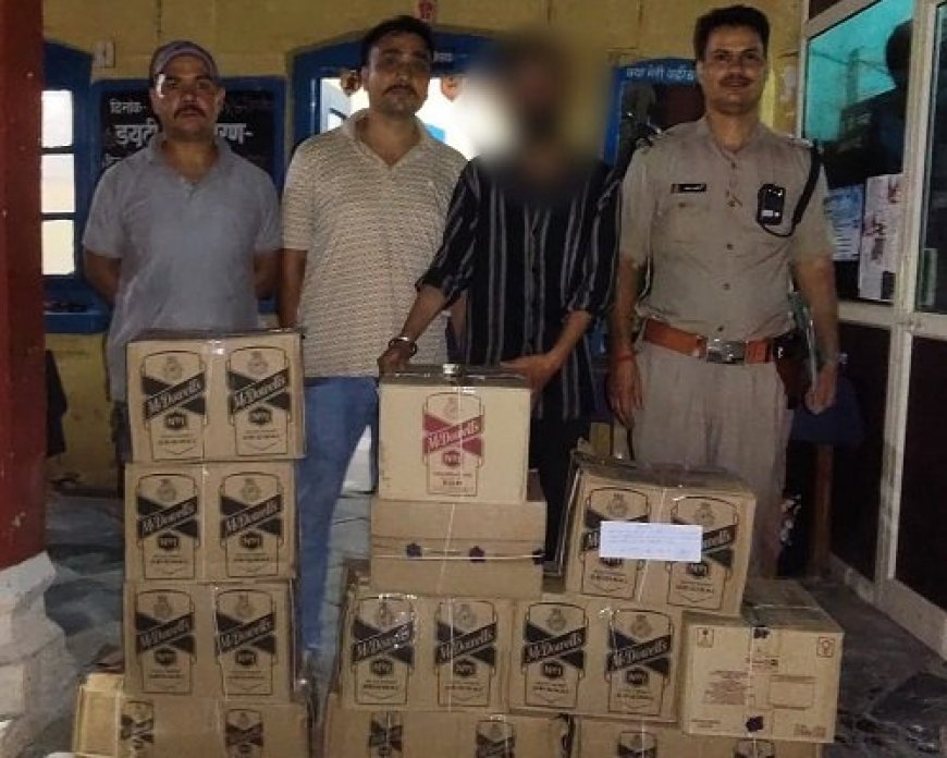 अल्मोड़ा में आधी रात तस्कर गिरफ्तार, पुलिस ने पकड़ी शराब की बड़ी खेप