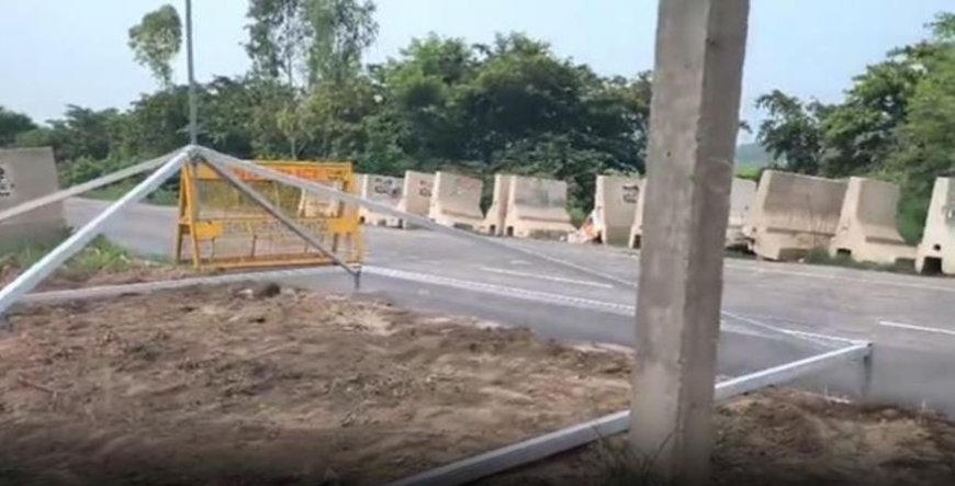 दिल्ली कूच के समर्थन में किसानों के जींद में कड़े सुरक्षा इंतजाम, खनौरी बॉर्डर सील