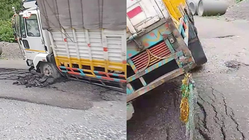 बदरीनाथ हाईवे पर फिर धंसी सड़क: करोड़ों की मरम्मत के बाद भी क्यों है चिंताएँ?