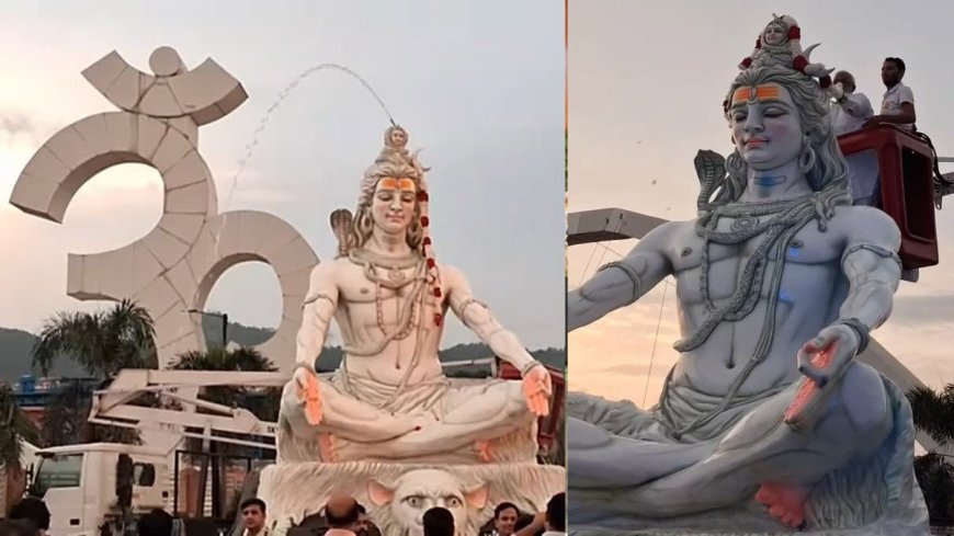 हरिद्वार में 21 फीट ऊंची भगवान शिव की भव्य प्रतिमा, ओम पुल के पास धार्मिक आस्था का नया प्रतीक