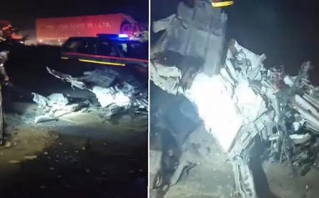 कोडरमा घाटी में भीषण सड़क हादसा : दो टेलरों की जोरदार टक्कर में चालक की मौत, दूसरा केबिन में फंसा