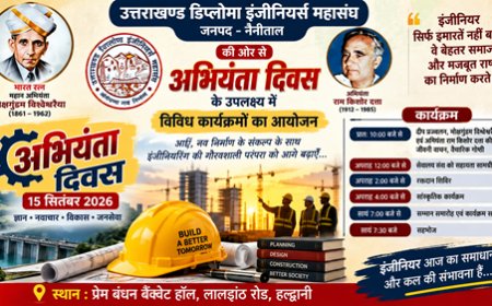 अभियंता दिवस 2026: हल्द्वानी में होगा भव्य समारोह