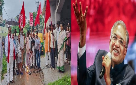 SIR विवाद के बीच सहरसा में CPIM का प्रतिरोध मार्च, ज्ञानेश कुमार का फूंका पुतला