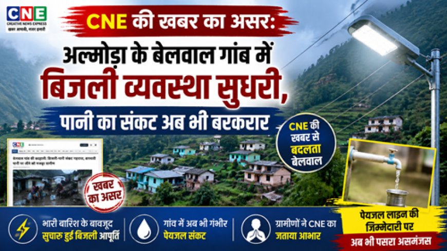 CNE की खबर का असर: बेलवाल गांव में बिजली व्यवस्था सुधरी