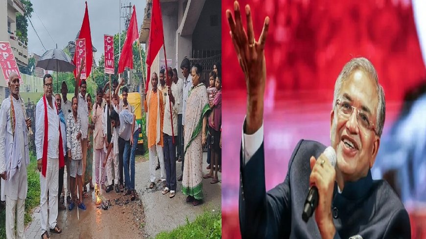 SIR विवाद के बीच सहरसा में CPIM का प्रतिरोध मार्च, ज्ञानेश कुमार का फूंका पुतला