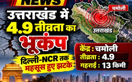 उत्तराखंड में 4.9 की तीव्रता का भूकंप, चमोली केंद्र; दिल्ली-NCR में भी महसूस हुए झटके