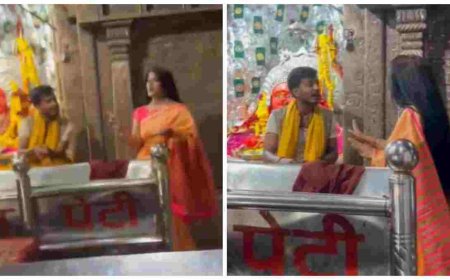 देवास टेकरी मंदिर में रील बनाने की जिद पर बवाल: सोशल मीडिया इन्फ्लुएंसर और पुजारी परिवार आमने-सामने, बहस का वीडियो वायरल