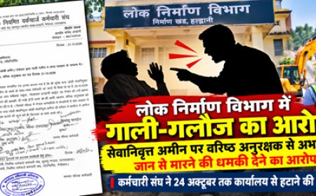 हल्द्वानी बिग ब्रेकिंग : PWD के कर्मचारी से गाली-गलौज और जान से मारने की धमकी