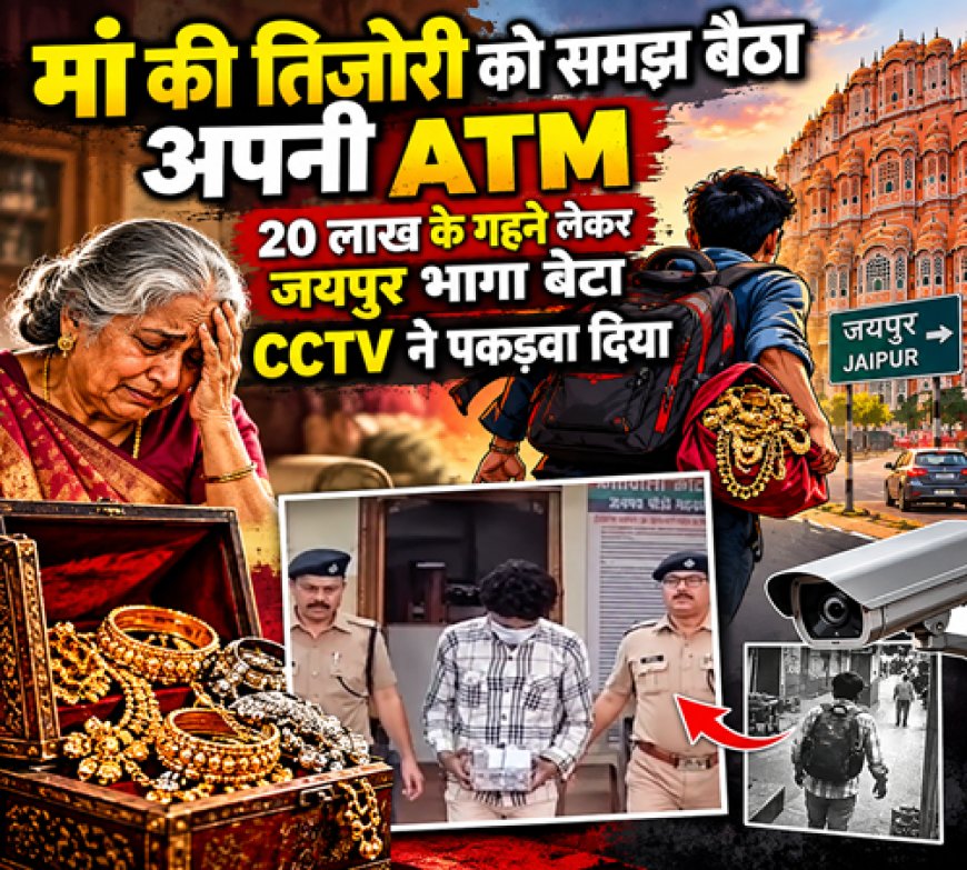 मां के गहनों की कीमत चुकाई बेटे ने, 20 लाख लेकर पहुंचा जयपुर
