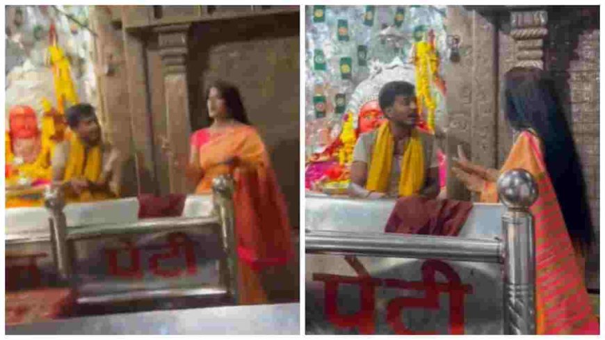देवास टेकरी मंदिर में रील के लिए विवाद: इन्फ्लुएंसर और पुजारी परिवार के बीच गर्मा-गर्मी